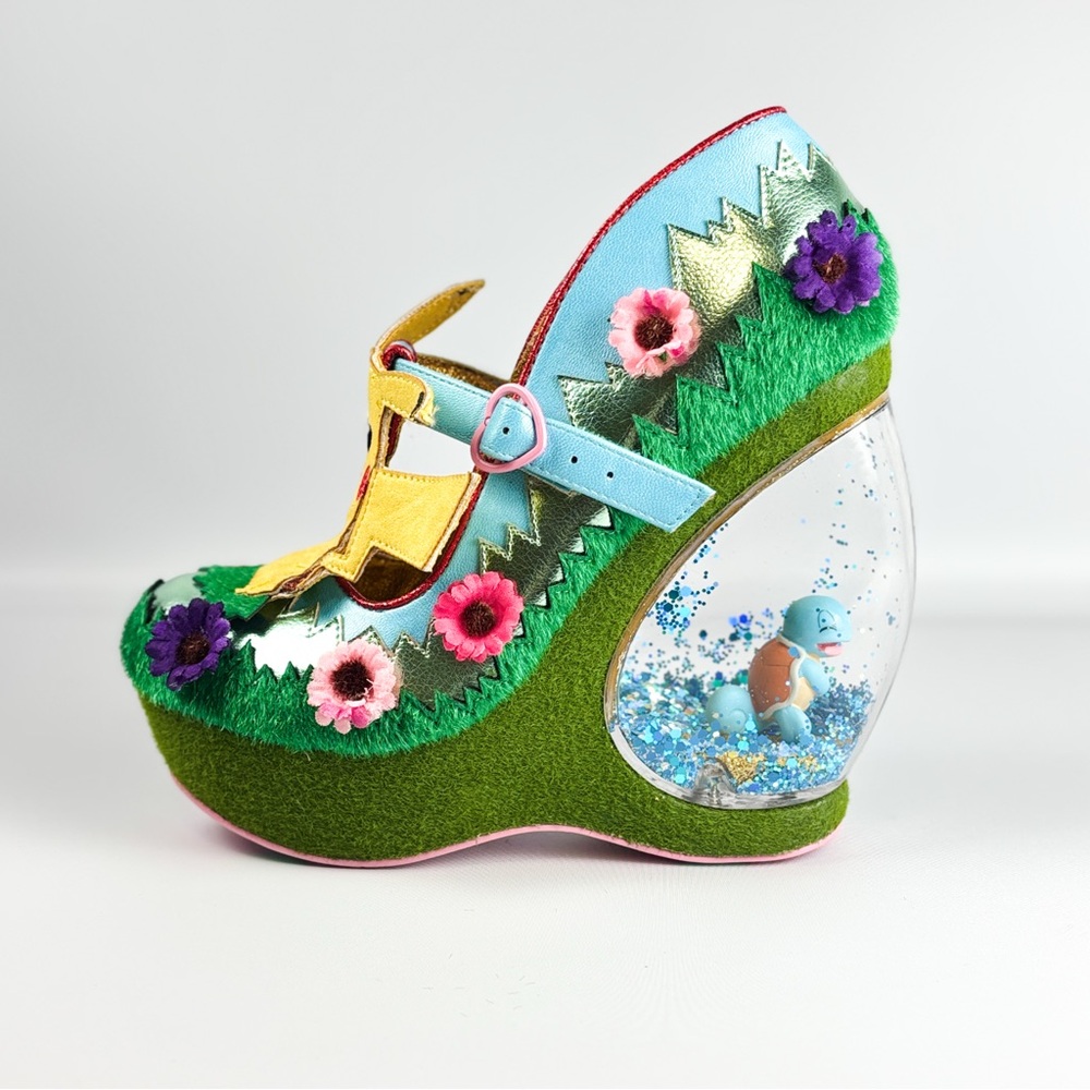 Irregular Choice “Journey On” Pokémon Terrarium Wedge Heels – Squire Evee - Picture 7 of 10